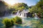 Scenic View at Waterfalls in the Plitvice National Park Croatia